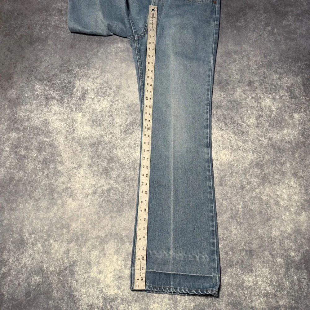 Vintage 70s Levis 517 Orange Tab‎ Mens Bootcut Jeans Light Wash 34x32 USA Made